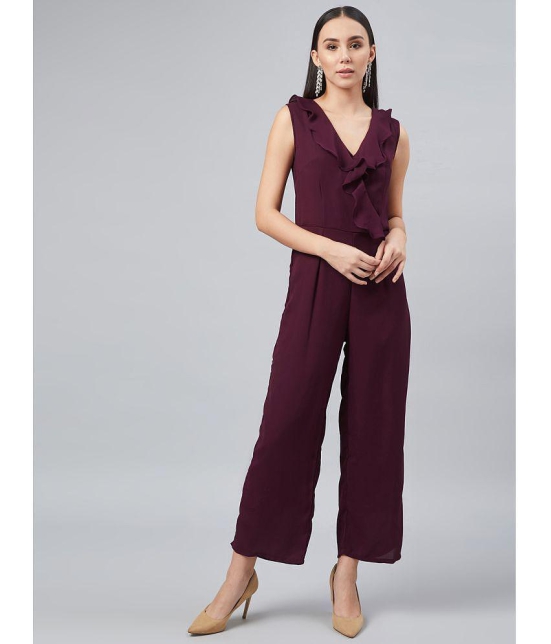 Rare - Maroon Polyester Regular Fit Women's Jumpsuit ( Pack of 1 ) - L