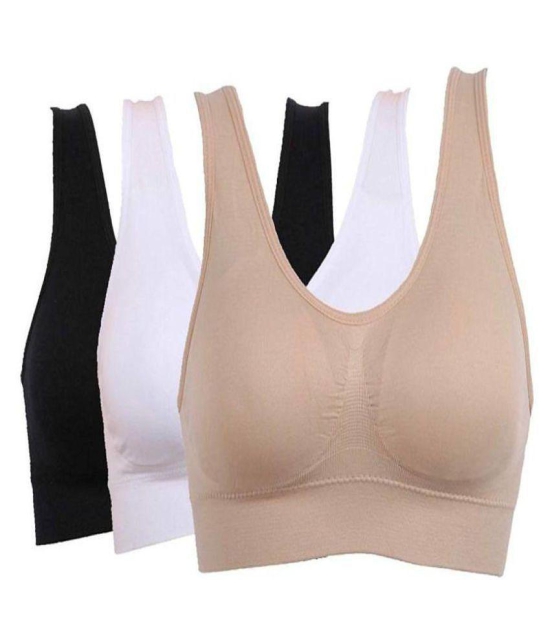 Vt Cotton Lycra Air Bra - Multi Color - Free Size