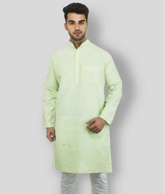 DESHBANDHU DBK - Fluorescent Green Cotton Mens Regular Kurta ( Pack of 1 ) - None