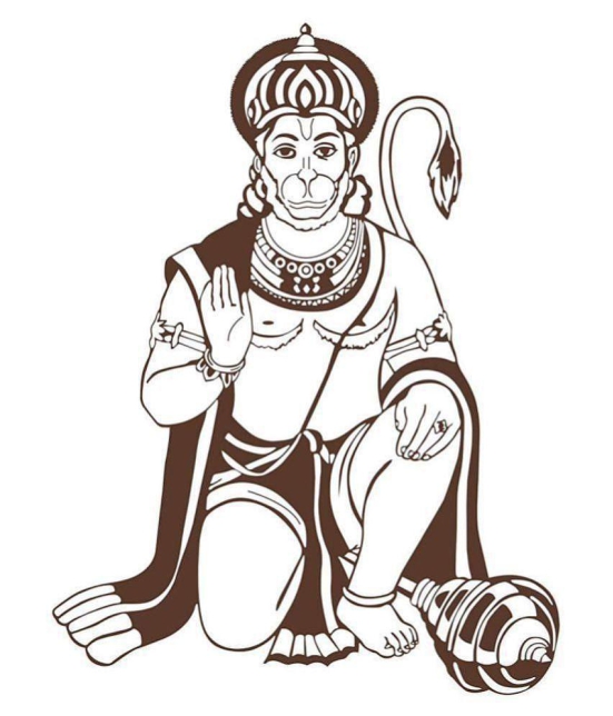 Asmi Collection Jai Hanuman Religious & Inspirational Sticker ( 80 x 60 cms )