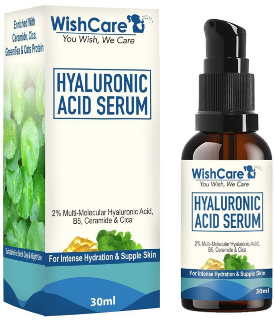 WishCare 2% Hyaluronic Acid Serum with CICA, Ceramide & B5 - Multi-Molecular Face Serum 30 mL