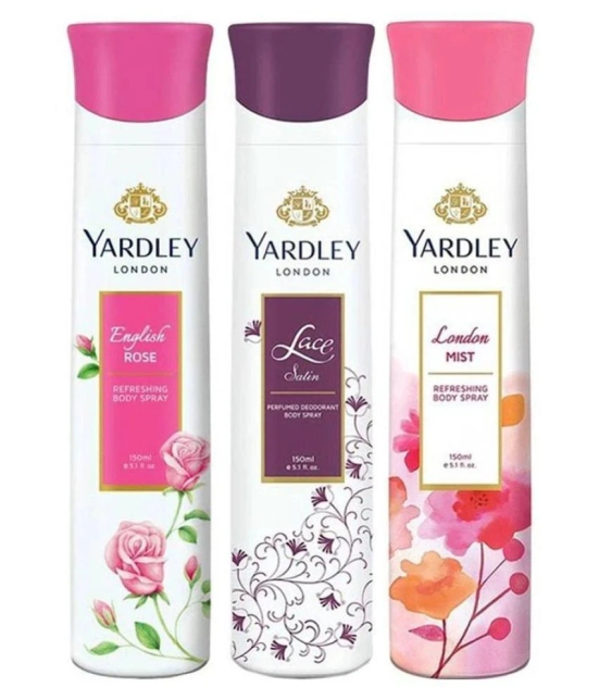 English Rose , Lace Satin And  London Mist - 450ml