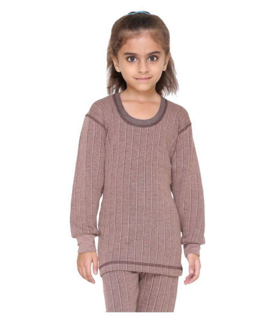 Vimal Jonney Coffee Cotton Blend Thermal Tops - 5-6 Years