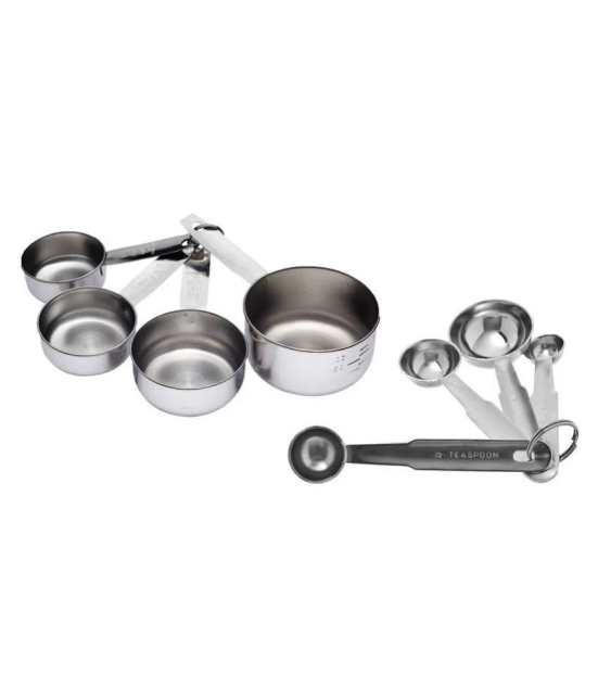 Unbranded Steel Measuring Cups & Spoons Set