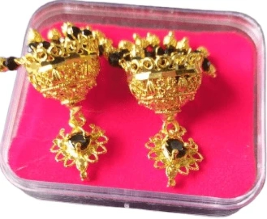 Gold Plated Traditional Jhumka Earrings for Women