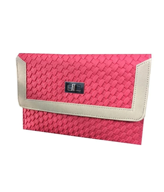 Apnav Pink Designer Clutch With Sling