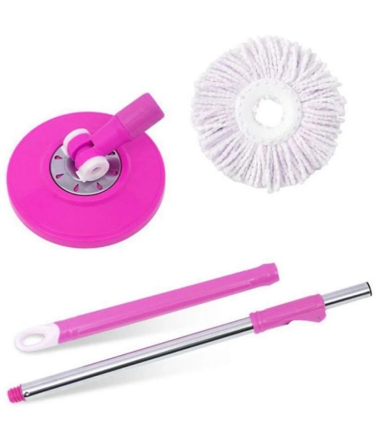 TINUMS - Handle Mop ( Extendable Mop Handle with 360 Degree Movement ) - Pink