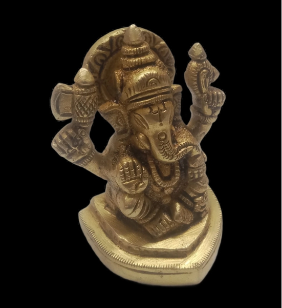 VRINDA METAL ART Brass Ganesh Idol  Idol