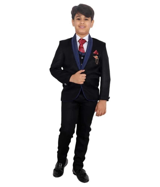 Fourfolds Boys Regular Fit 5-piece Suit - None