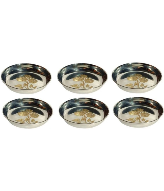 A & H ENTERPRISES - Stainless Steel Dessert Bowl 100 mL ( Set of 6 ) - Steel