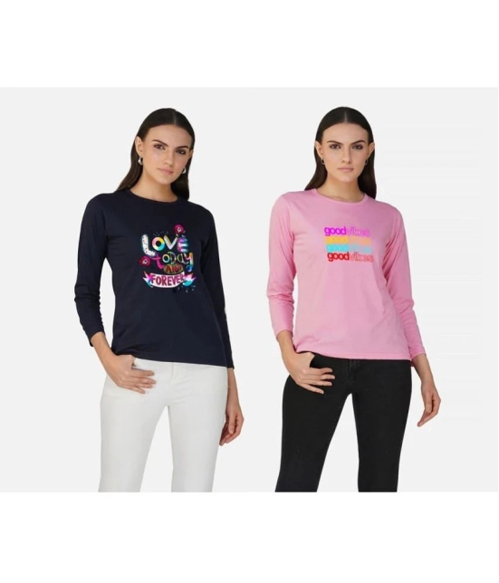 CHOZI - Multi Color Cotton Regular Fit Womens T-Shirt ( Pack of 2 ) - None