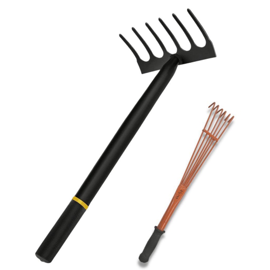 SHINI LIFESTYLE GARDENING TOOL, Set of Hand cultivator Garden Rake With Handel, gardening tool ,78cm, 60cm