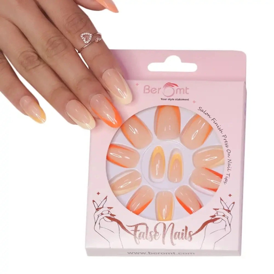 PLAIN FRENCH TIPS (NAIL KIT INCLUDED)-Nude Orange