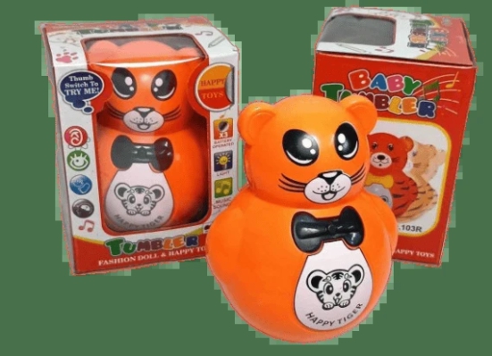 Baby Tumbler Toy, Happy Tiger, Interactive Musical Toy for Infants and Toddlers