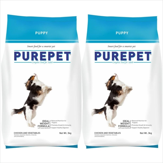 Purepet Vegetables & Chicken Puppy Dog Food, 6 Kg