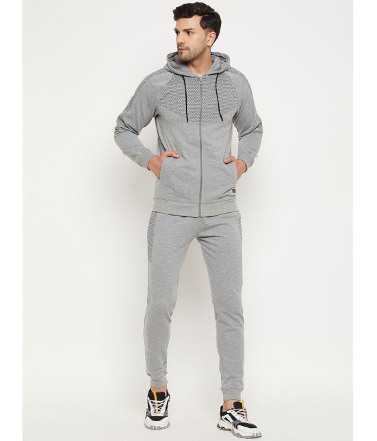 Wild West - Grey Cotton Blend Regular Fit Printed Mens Sports Tracksuit ( Pack of 1 ) - None