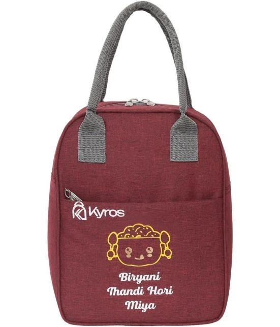 Kyros Maroon Polyester Lunch Bag Pack of 1 - Maroon