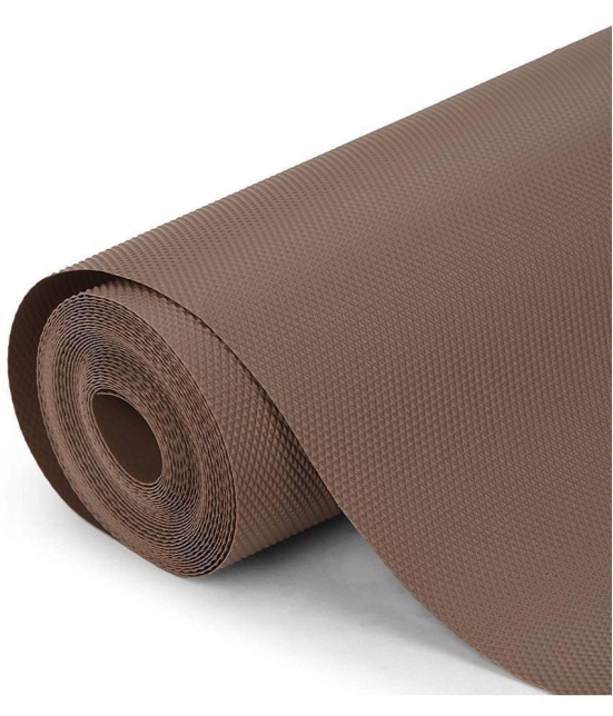 EASYHOME Multipurpose ( 45 cm X 1.5 m) EVA Anti-Slip Mat Liners For Bathroom, Kitchen, Fridge & Table Mat- Brown (45cmx150cm)