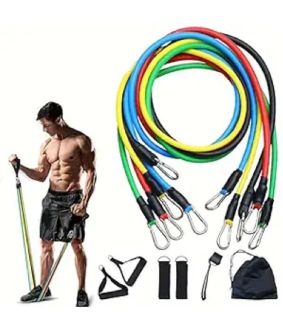 Fitness Scout Rubber Resistance Band + Wrist Support 7-10 kg - Multicolor