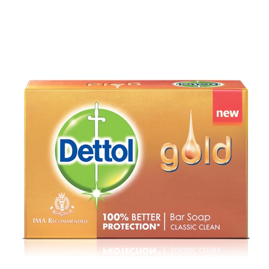 Dettol Gold Bar Classic Clean Soap, 75G