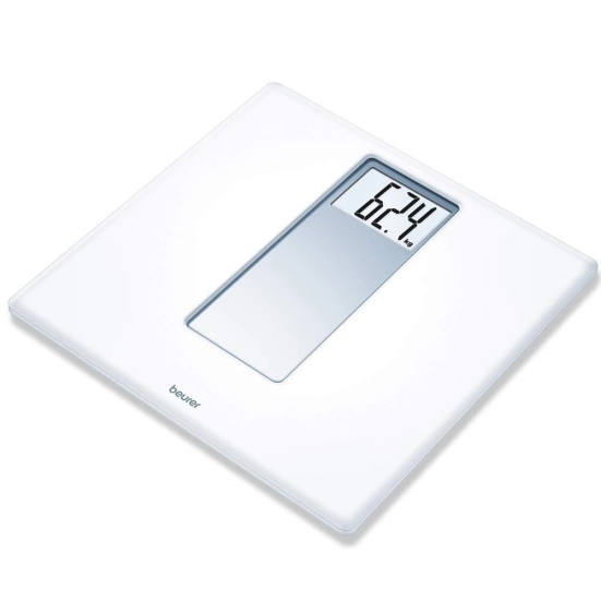 Beurer 725.3 PS160 Acrylic Electronic Bathroom Scales with Extra Large Display (White)