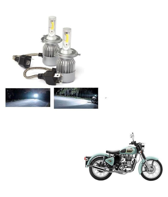 Kozdiko Bike C6 LED All in One Light Bulb 50W LED Car Headlight Conversion Kit for Cars 6000K (White) For Royal Enfield Classic 350