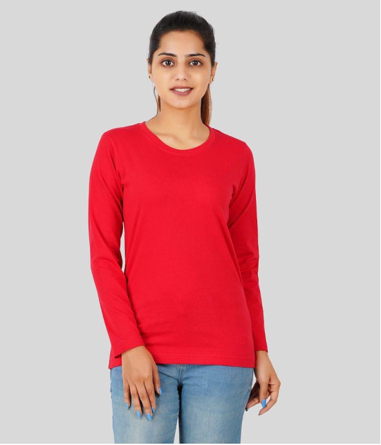 ferocious - Red Cotton Regular Fit Women's T-Shirt ( Pack of 1 ) - None