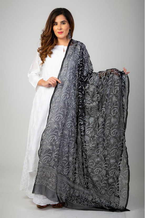 Ladies New Fashion Hand Chikankari Dupatta