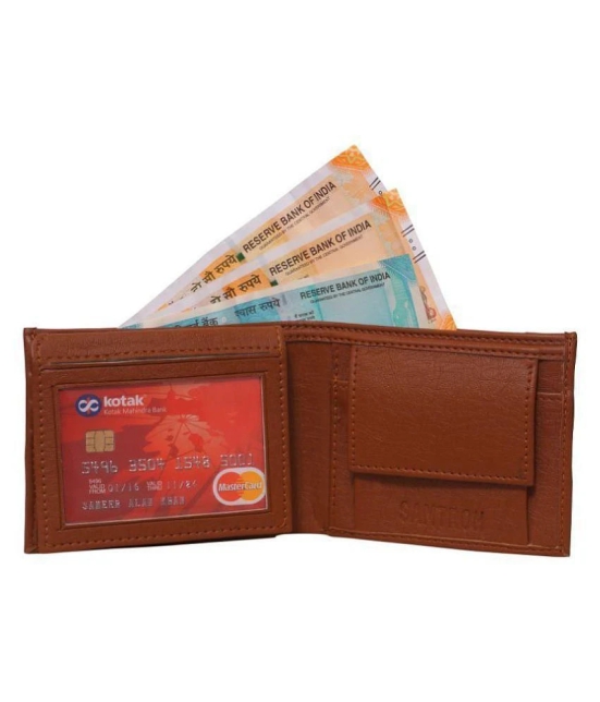 samtroh PU Tan Casual Regular Wallet - Tan