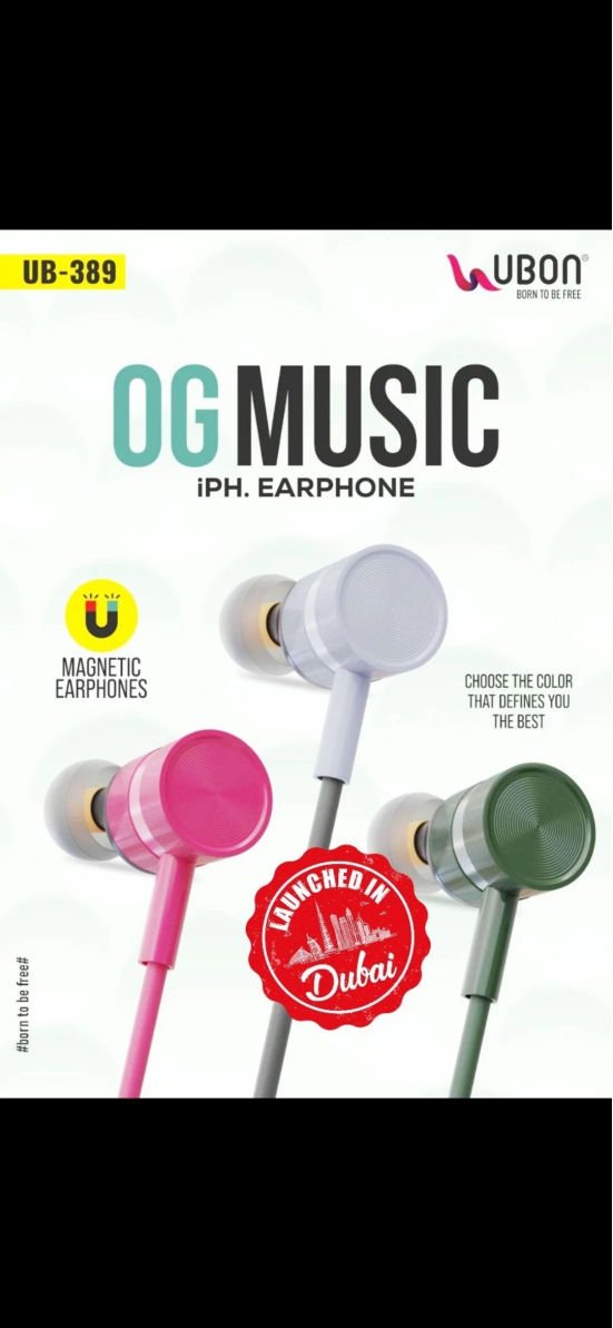 UBON high quality magnetic iph earphones,compatible with iph. Devices