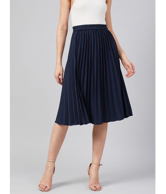 Rare Poly Crepe A-Line Skirt - Navy Single - 28