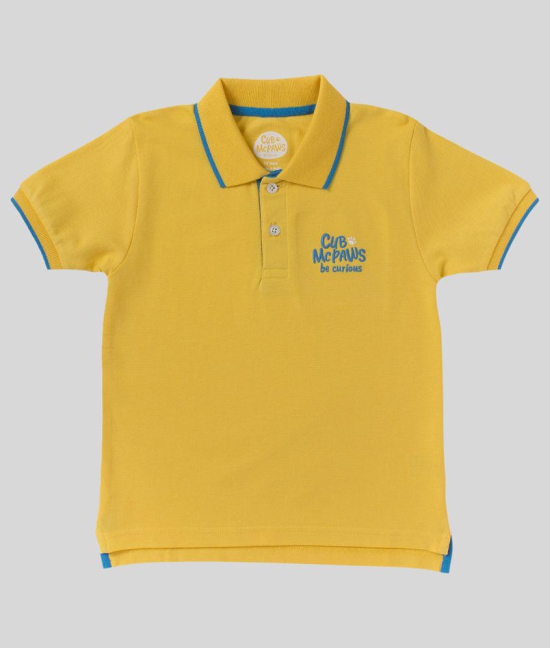 Cub Mcpaws - Yellow Cotton Boys Polo T-Shirt ( Pack of 1 ) - None