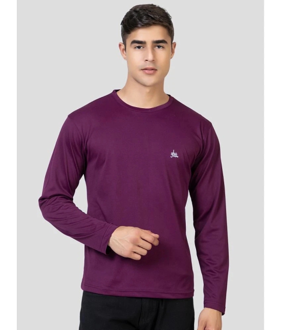 YHA - Purple Cotton Blend Regular Fit Mens T-Shirt ( Pack of 1 ) - None