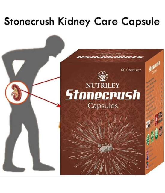 Nutriley Stoncrush Kidney Stone Care Capsules, Stone Remover, Kidney Care, 60 Capsules