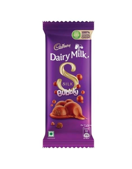 Cadbury Dairy Milk Silk Bubbly Chocolate Bar, 50 gm