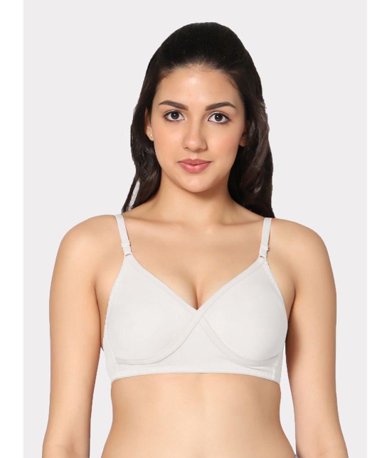 IN CARE LINGERIE - White Cotton Non Padded Women's T-Shirt Bra ( Pack of 1 ) - None