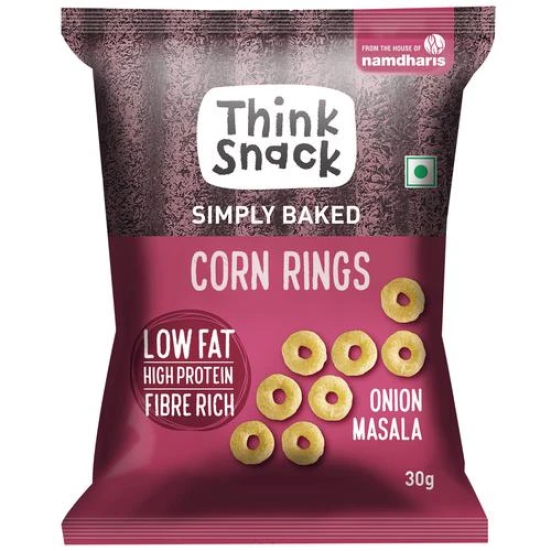 Think Snack Corn Rings Onion Masala, 30 Gm