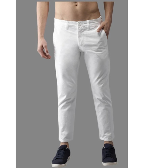 HALOGEN White Regular Chinos ( Pack of 1 ) - None