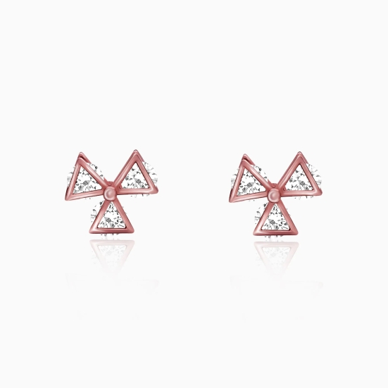 Rose Gold Mini Windmill Earrings