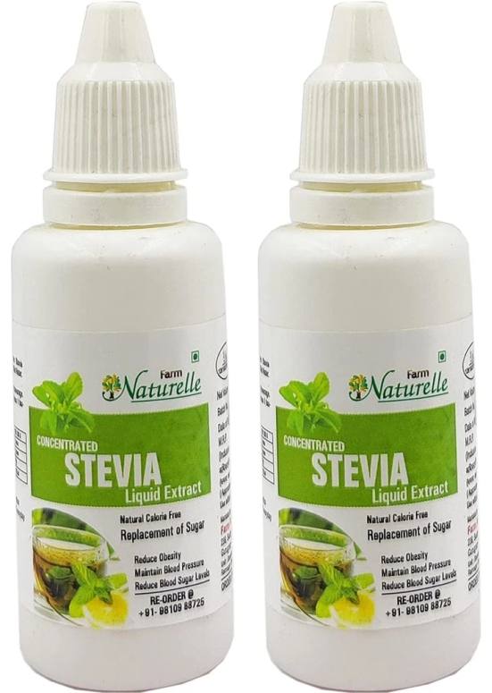 Farm Naturelle Concentrated Stevia Extract Liquid for Weight Loss and for Diabetic People, 20ml X Pack of 2