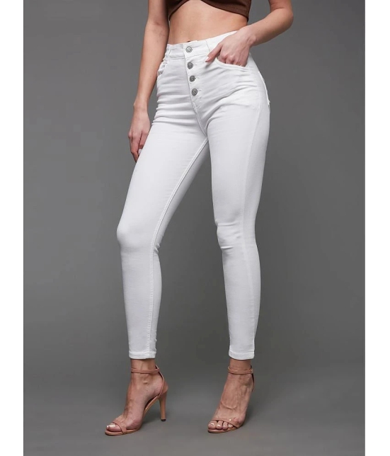 Miss Chase - White Denim Skinny Fit Womens Jeans ( Pack of 1 ) - None