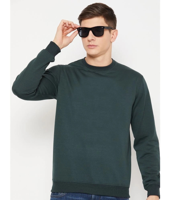 UBX Cotton Blend Round Neck Mens Sweatshirt - Olive ( Pack of 1 ) - None