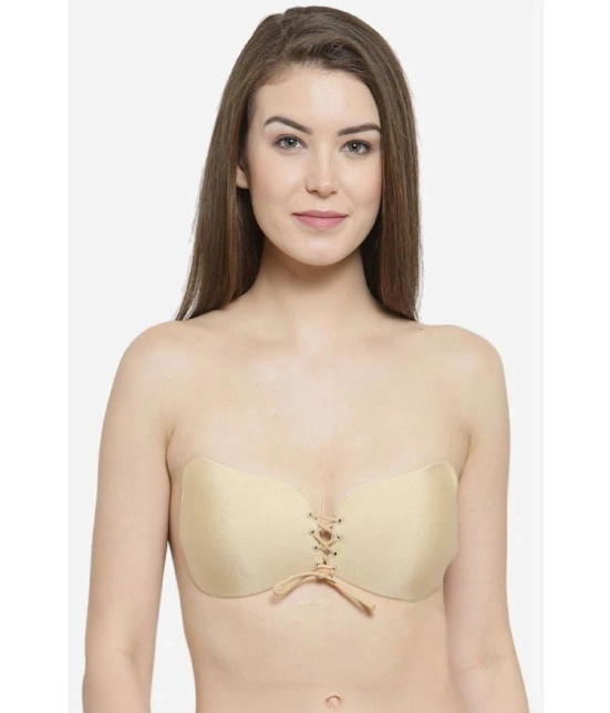 HINGOL Khaki Satin Lightly Padded Womens Stick on Bra ( Pack of 1 ) - None