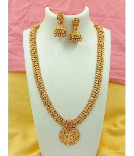 Padmavati Bangles Pink Alloy Necklace Set ( Pack of 1 ) - Pink