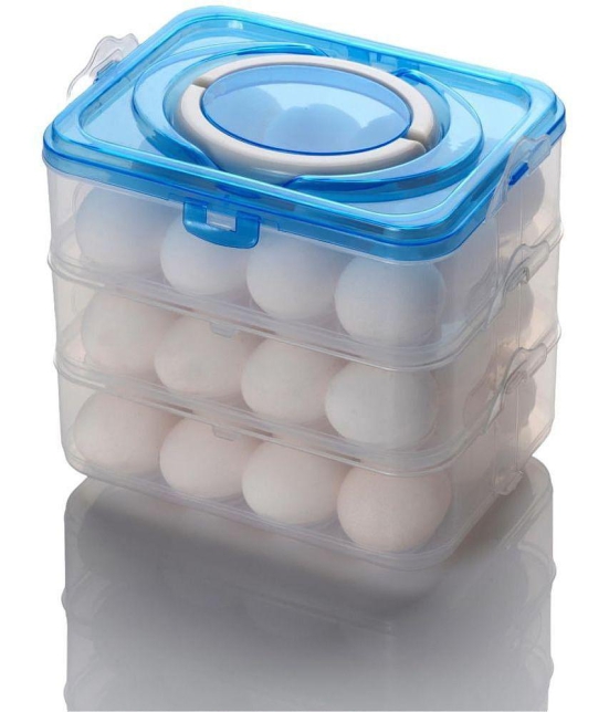 Analog Kitchenware 36 Separator Refrigerator Egg Storage Container/Egg Box/ Egg storage basket with Carry Holder - Light Blue