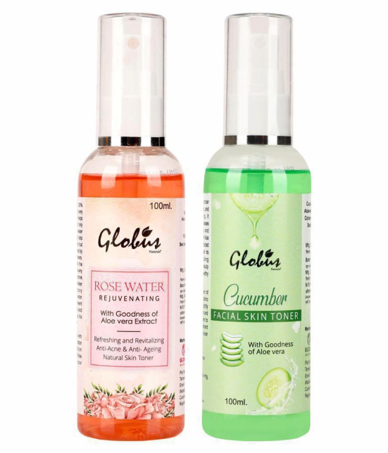 Globus Naturals Cucumber & Rose Water Combo Facial Skin Tonic 200 mL