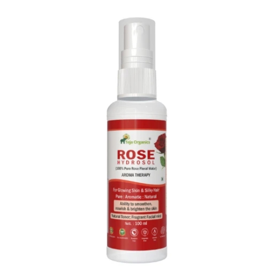 Teja Organics Rose Hydrosol (Pure Rose Floral Water) 100 ml