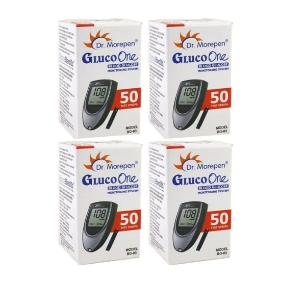 Dr Morepen Gluco One BG 03 Test Strips Combo of 4