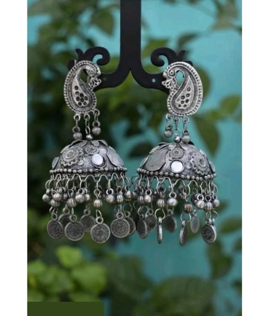 Samridhi DC Silver Jhumki Earrings ( Pack of 1 ) - Silver