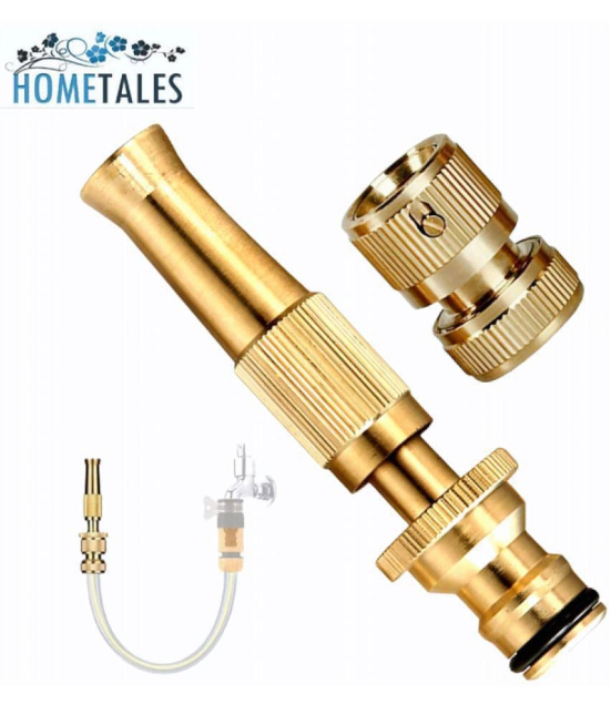 HOMETALES Brass Adjustable Nozzel Water Spary Gun ( Pack Of 1)